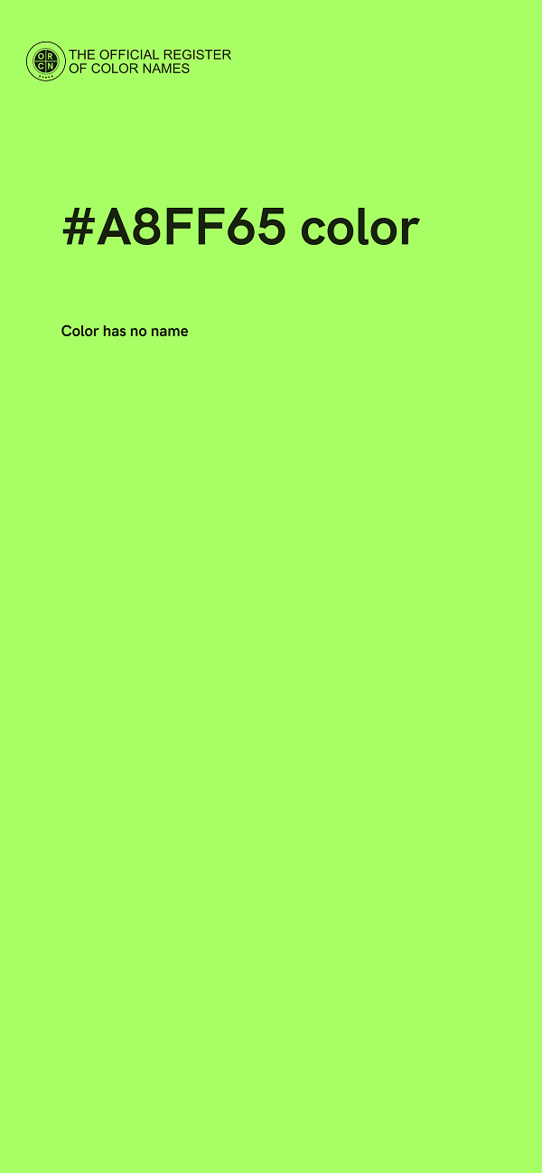 #A8FF65 color image