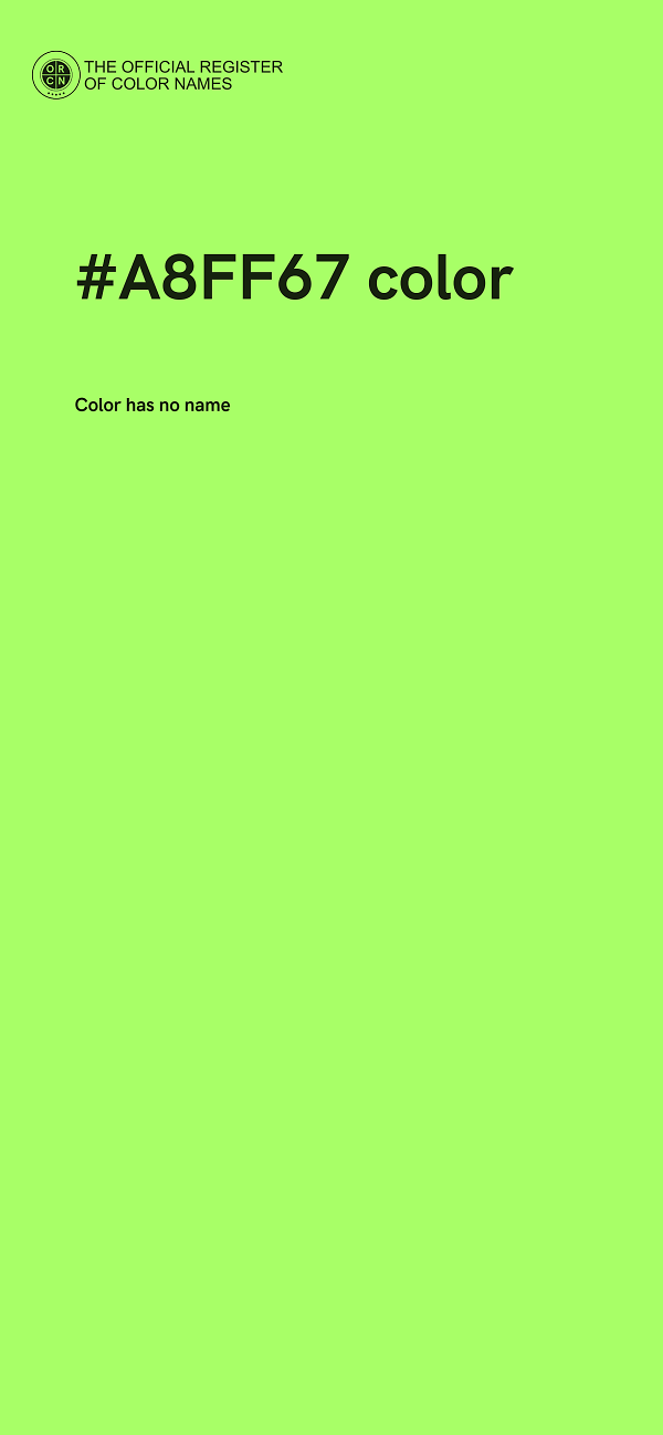 #A8FF67 color image