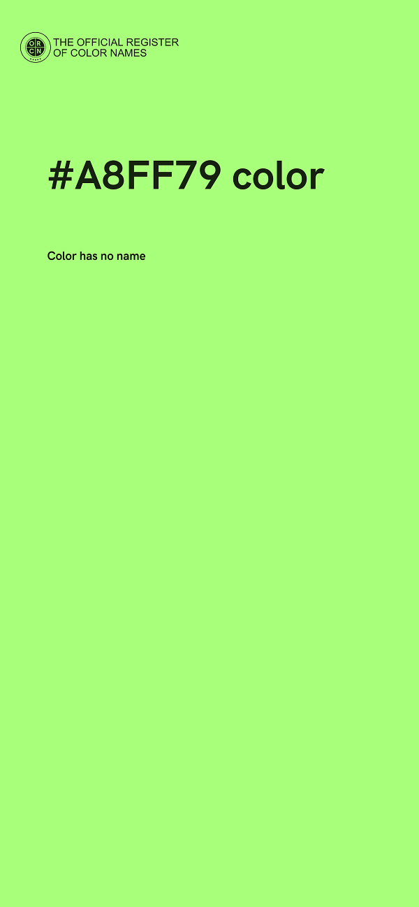 #A8FF79 color image
