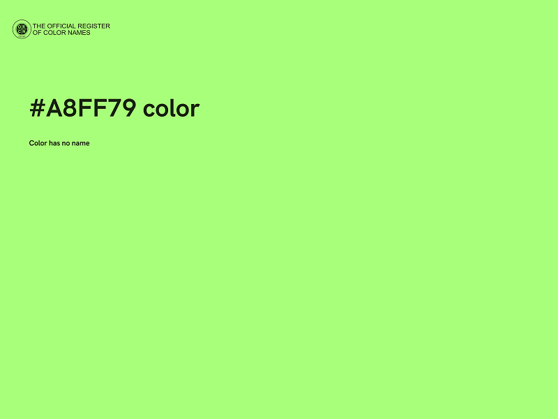 #A8FF79 color image