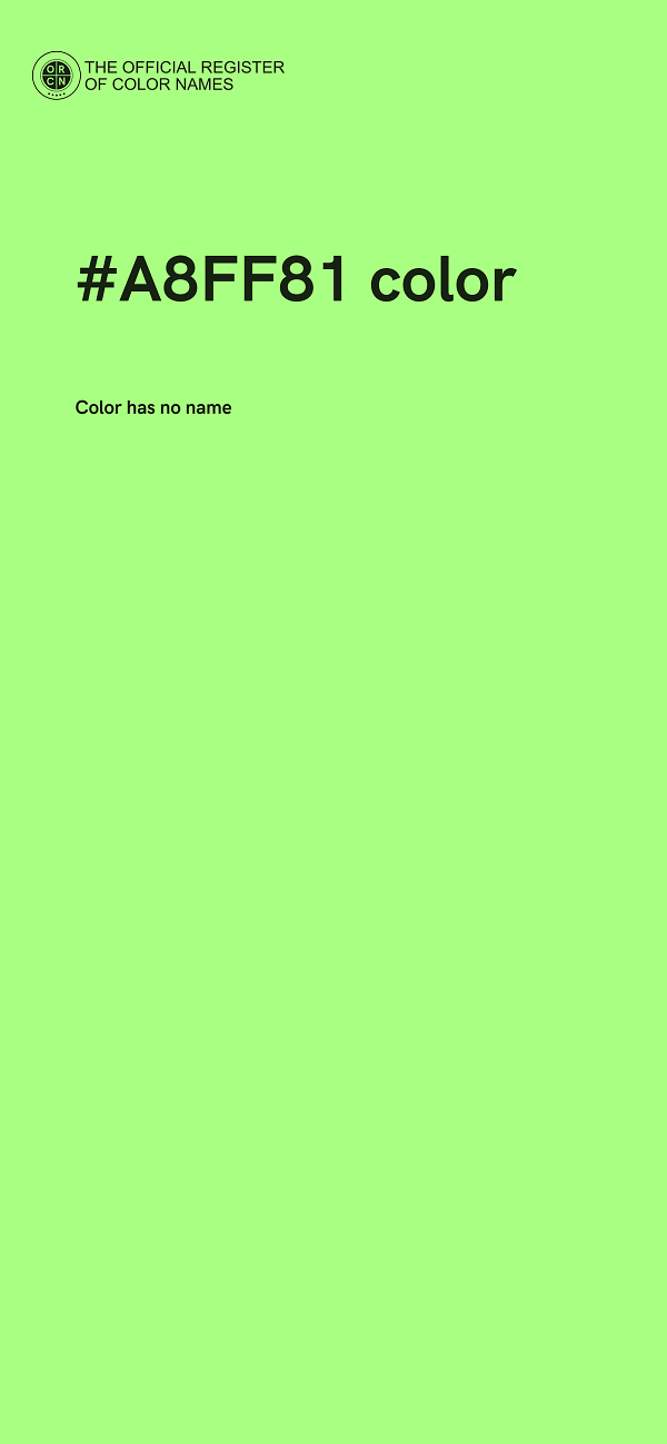 #A8FF81 color image
