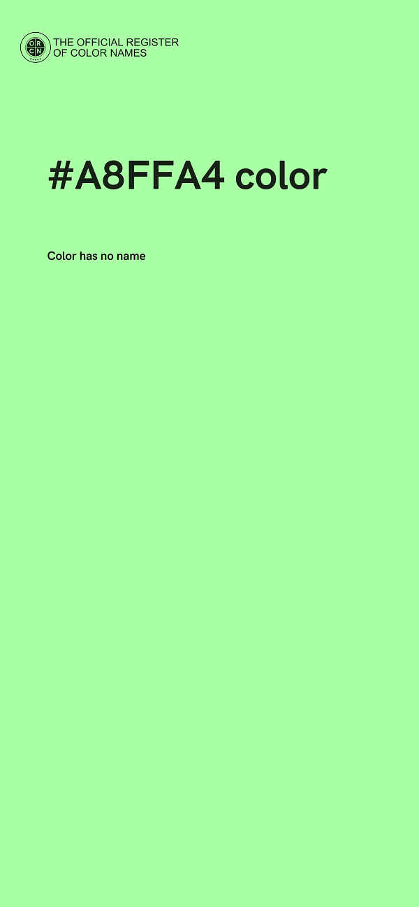 #A8FFA4 color image