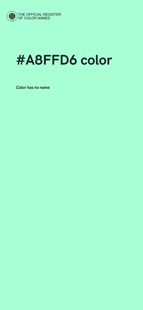 #A8FFD6 color image