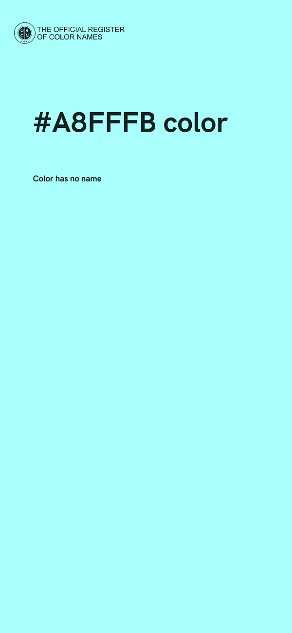 #A8FFFB color image