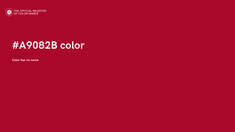 #A9082B color image