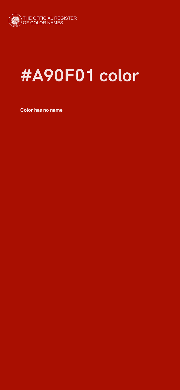 #A90F01 color image