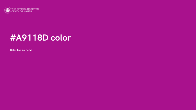 #A9118D color image