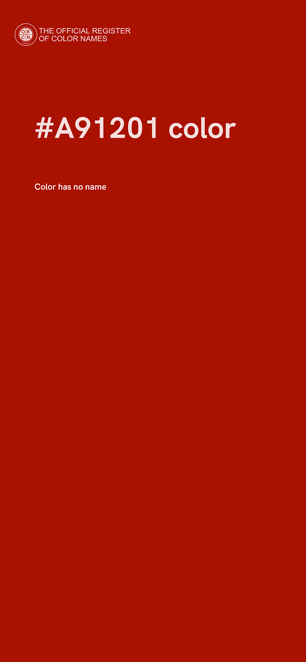 #A91201 color image