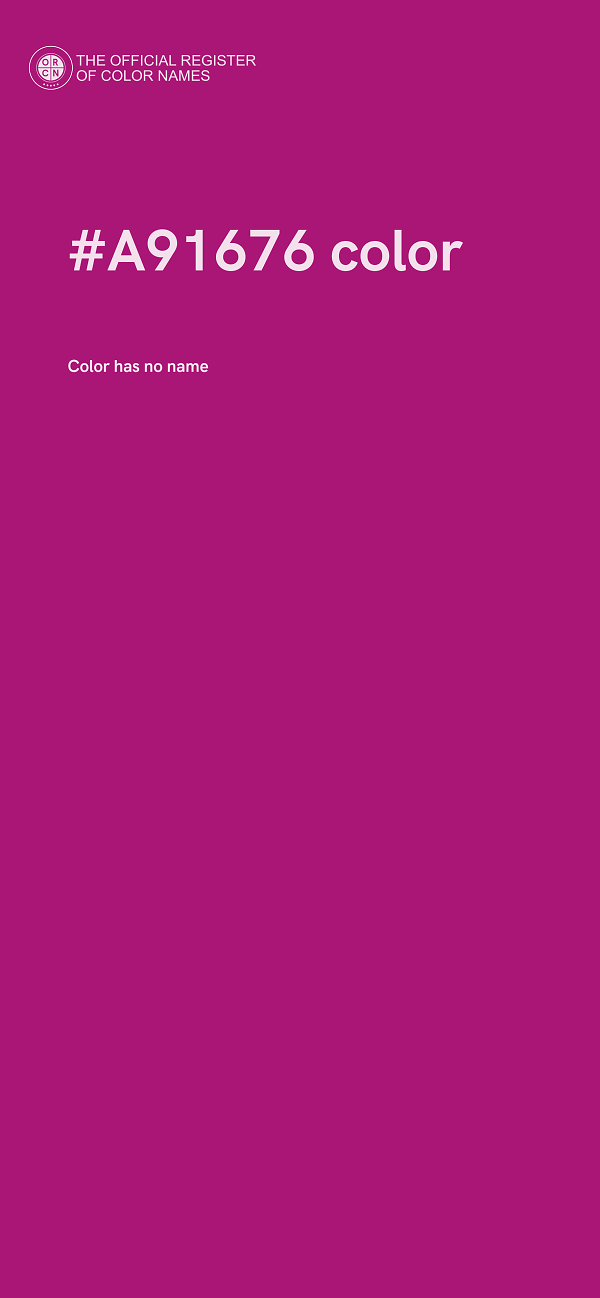 #A91676 color image