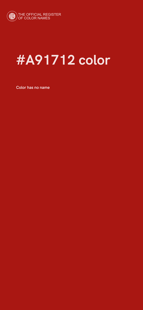 #A91712 color image