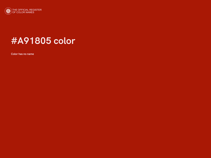 #A91805 color image