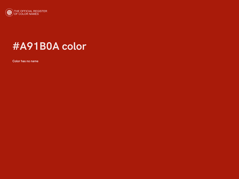 #A91B0A color image