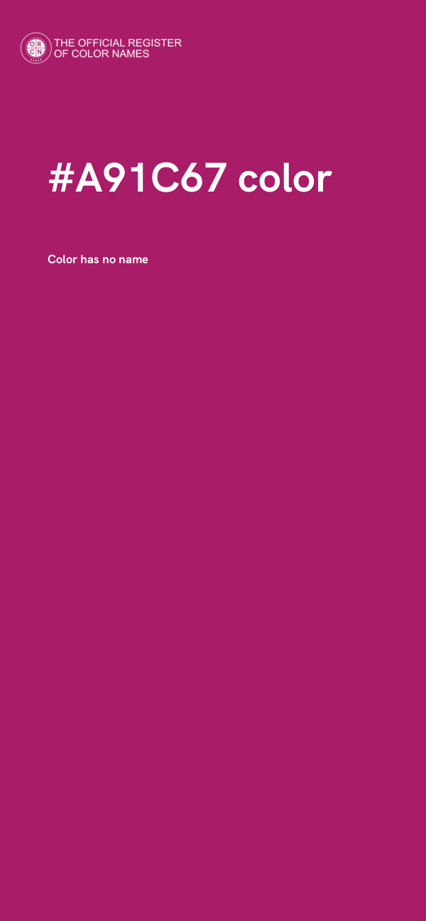 #A91C67 color image