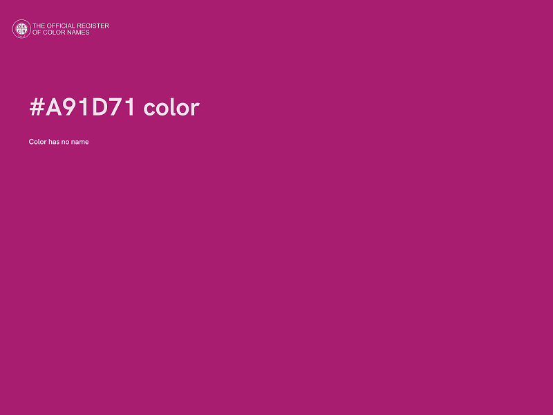 #A91D71 color image