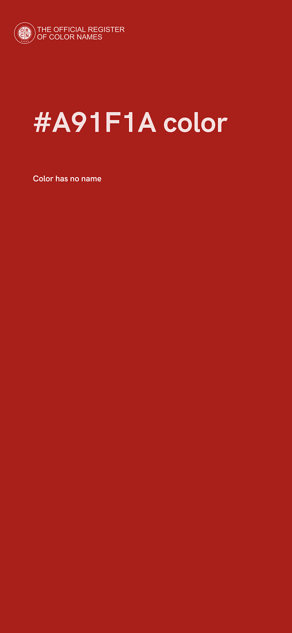 #A91F1A color image