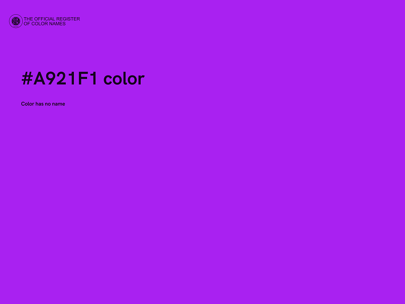 #A921F1 color image