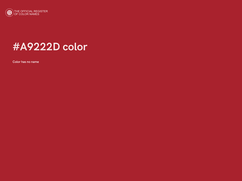 #A9222D color image