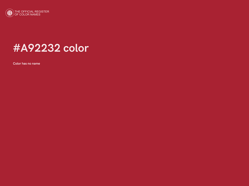 #A92232 color image