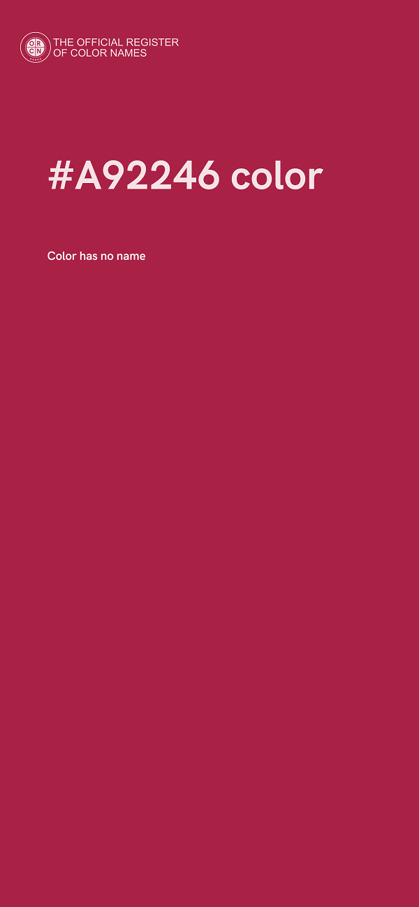 #A92246 color image