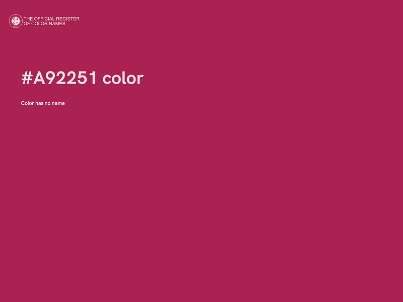 #A92251 color image