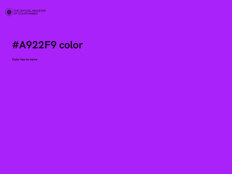 #A922F9 color image