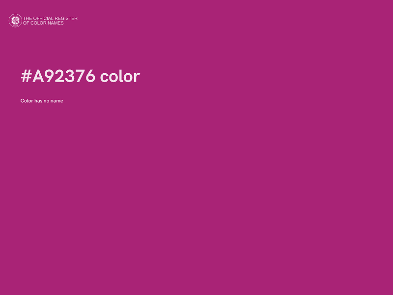 #A92376 color image