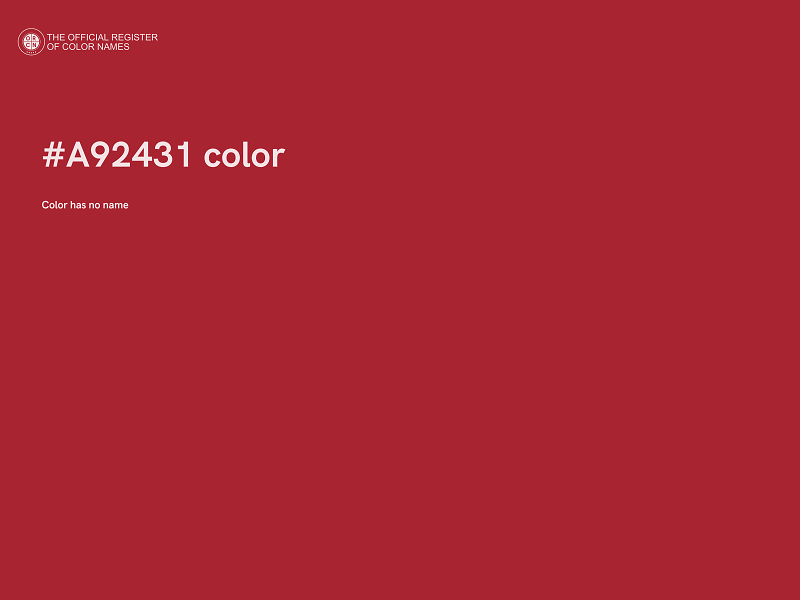 #A92431 color image