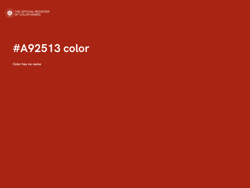 #A92513 color image