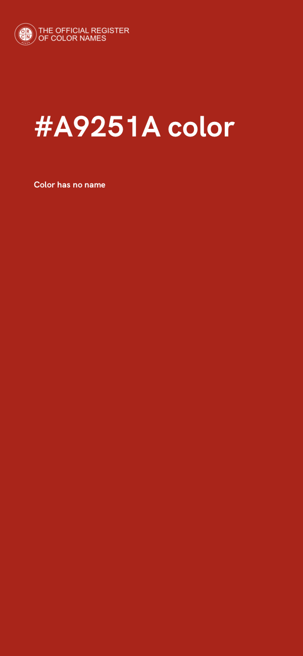 #A9251A color image