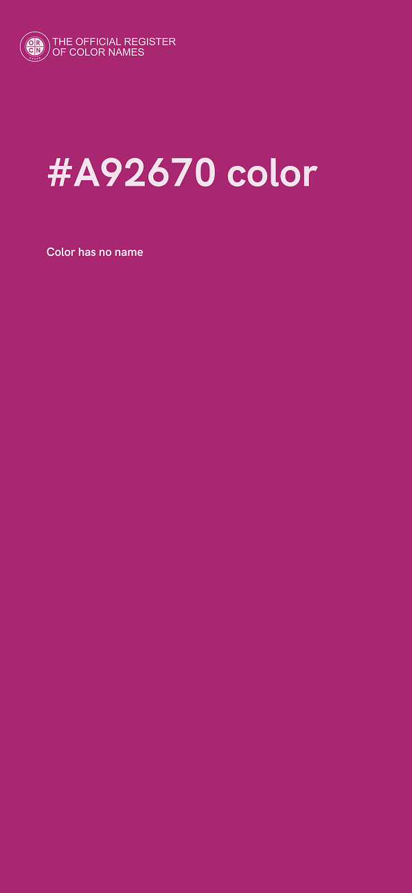 #A92670 color image