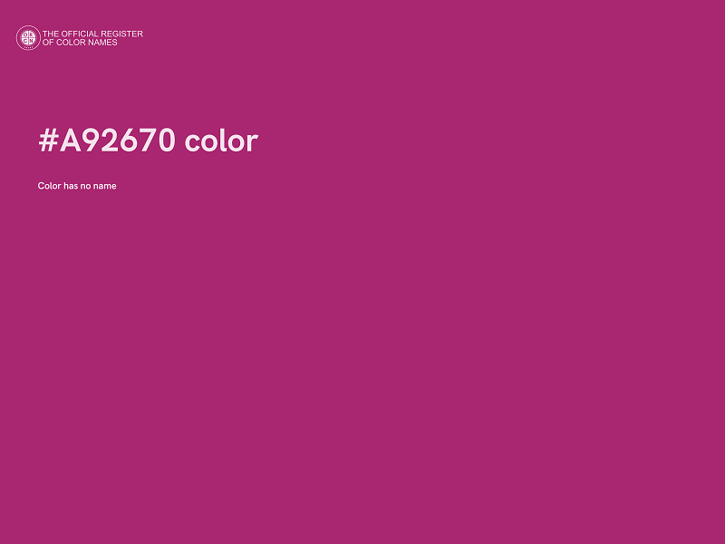 #A92670 color image