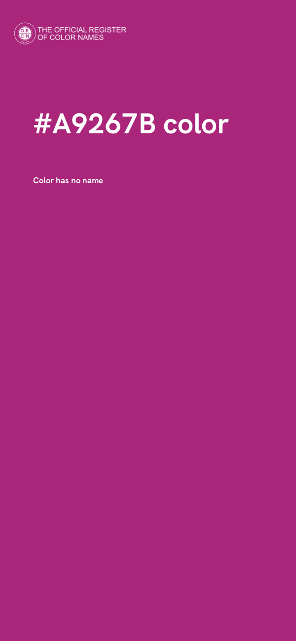 #A9267B color image