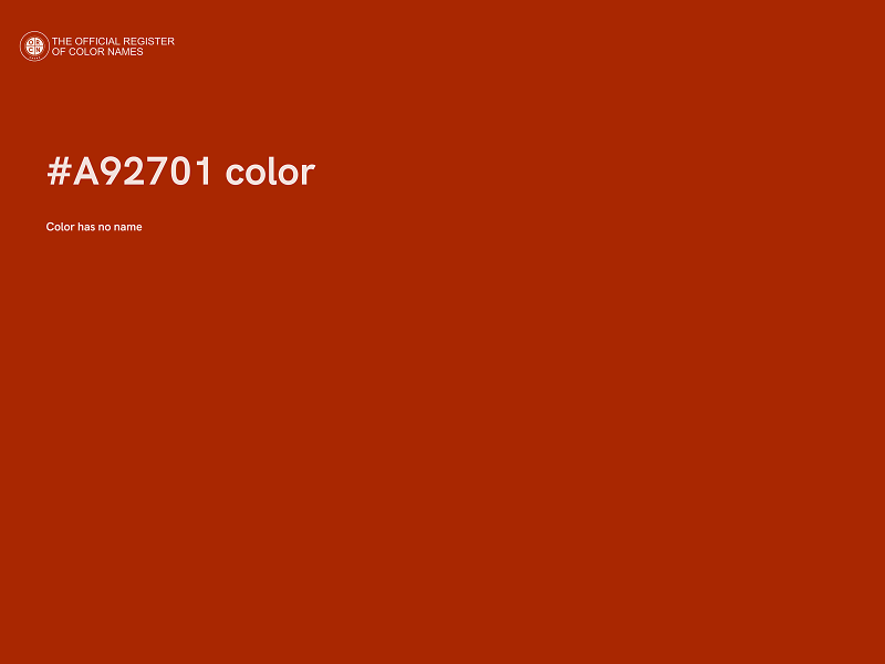 #A92701 color image