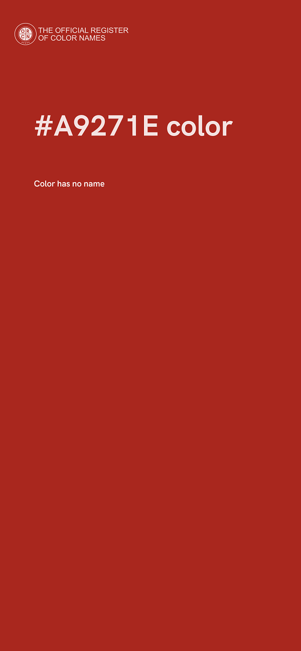#A9271E color image