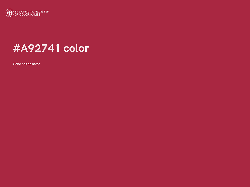 #A92741 color image