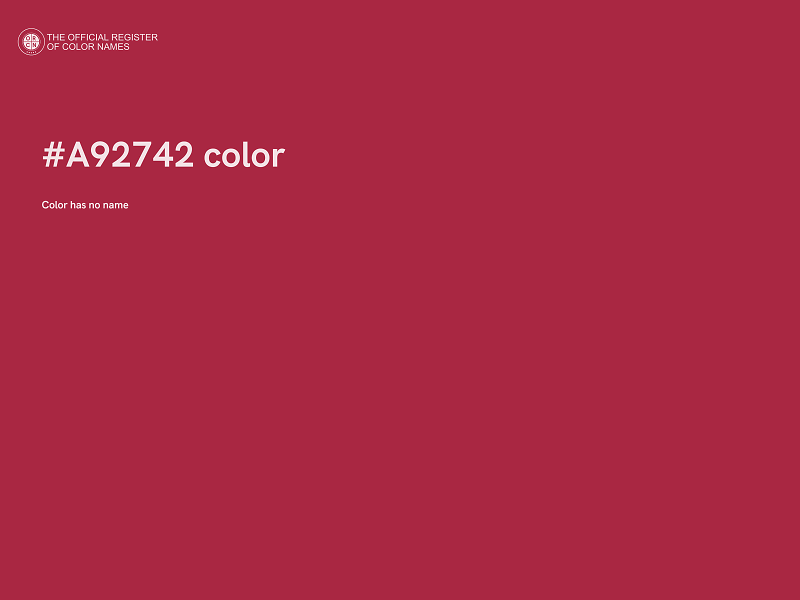 #A92742 color image