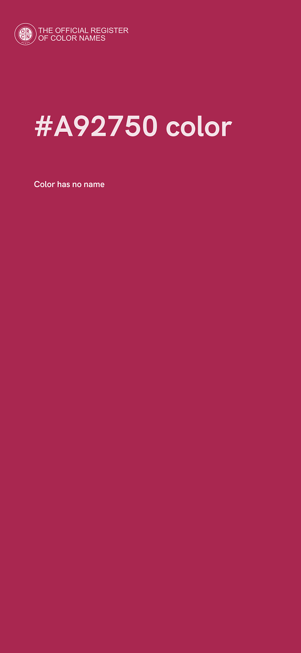 #A92750 color image