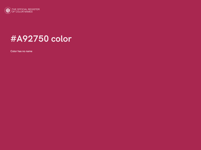 #A92750 color image