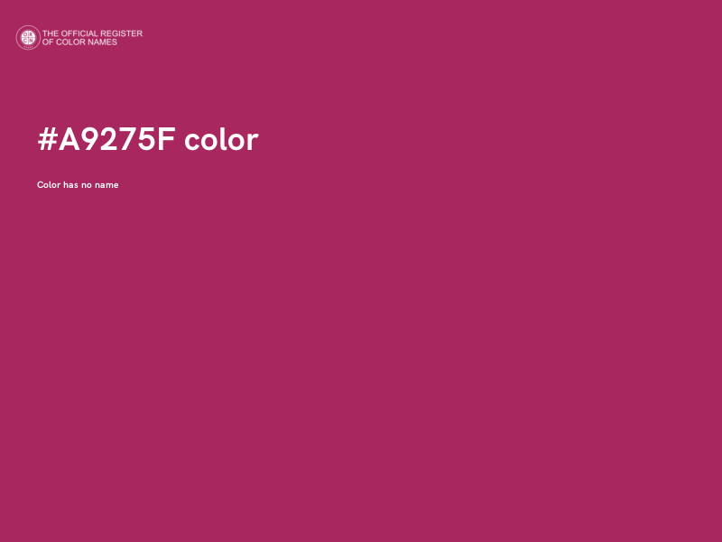#A9275F color image