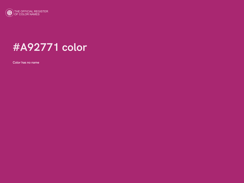 #A92771 color image