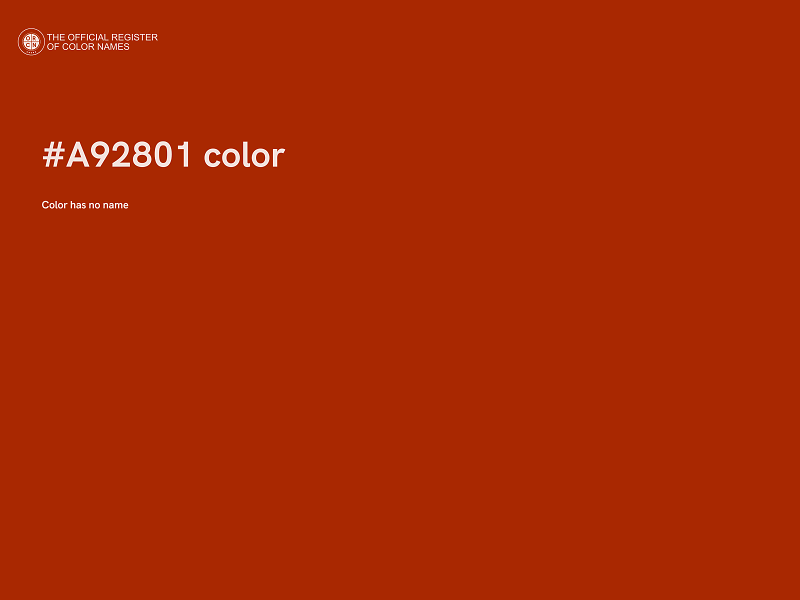 #A92801 color image