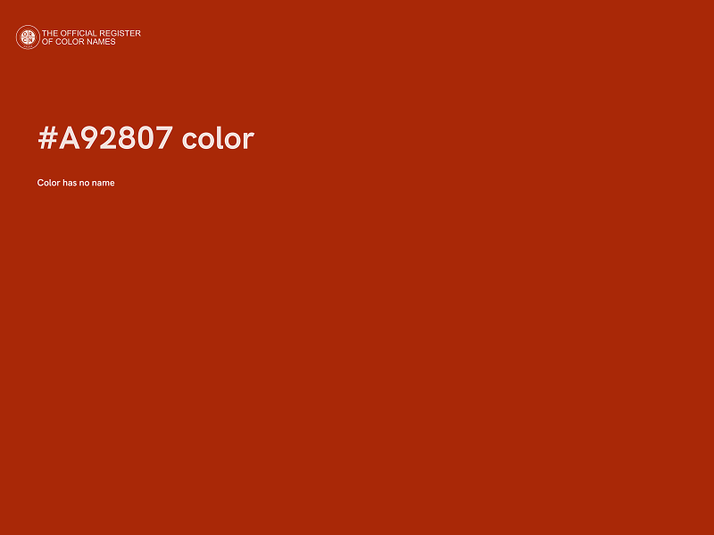 #A92807 color image