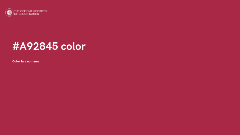 #A92845 color image