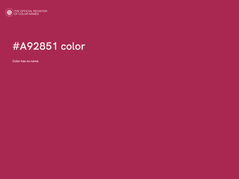 #A92851 color image