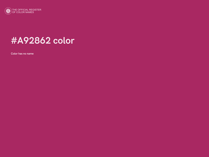#A92862 color image