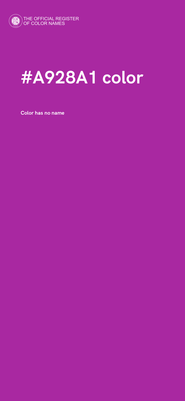 #A928A1 color image