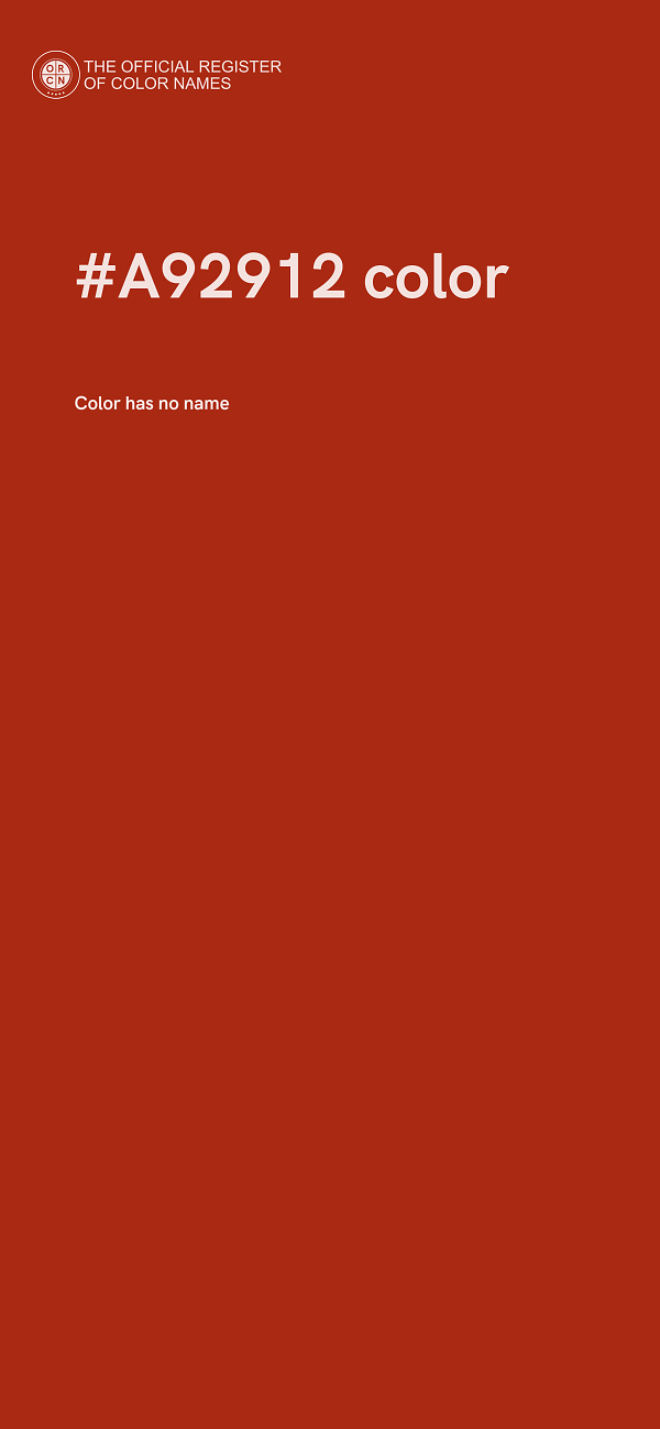 #A92912 color image