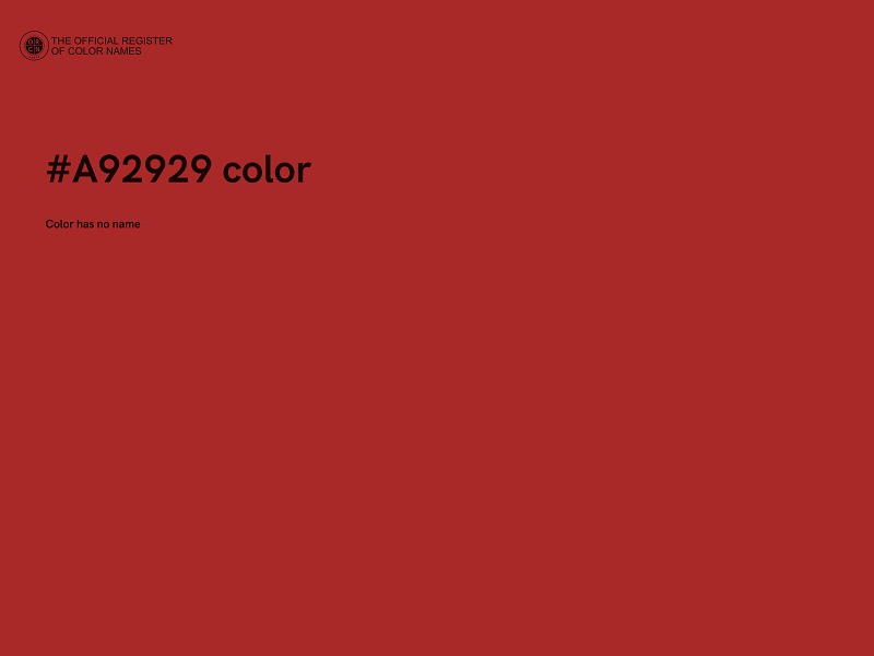 #A92929 color image