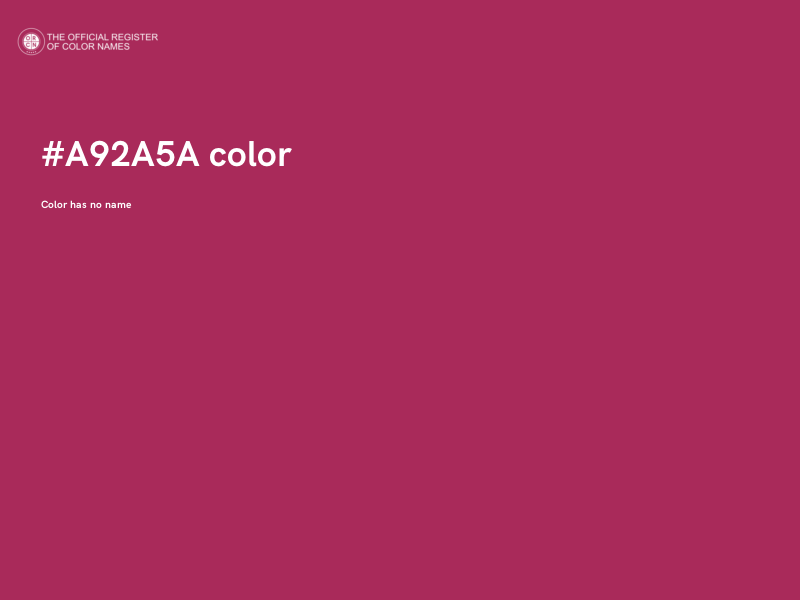 #A92A5A color image
