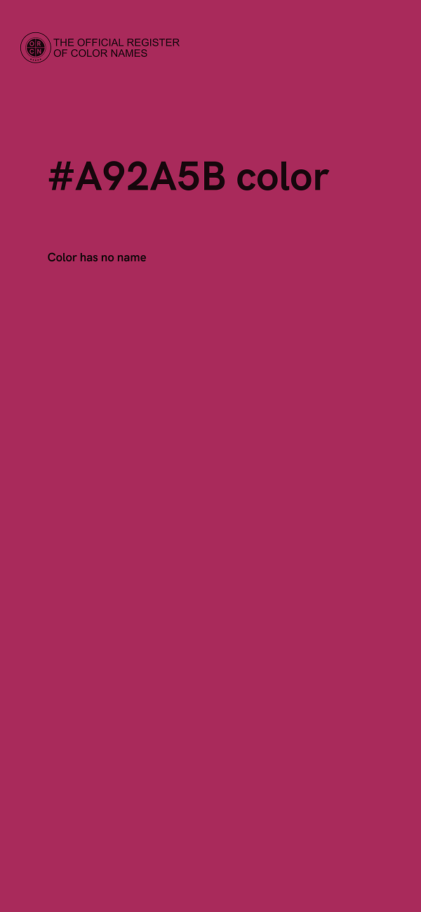 #A92A5B color image